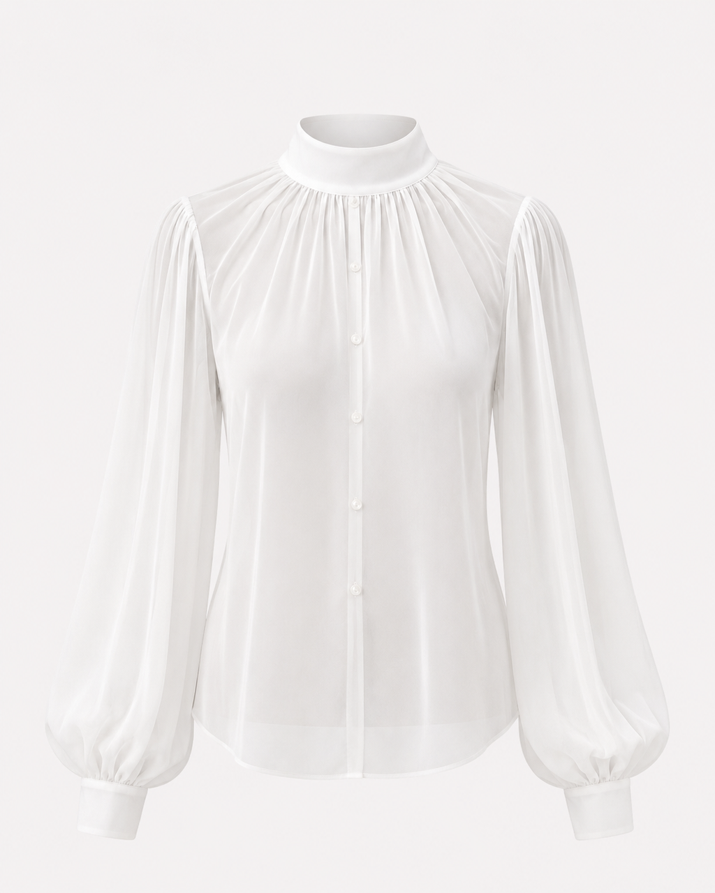 Amara Chiffon Blouse – Ivory